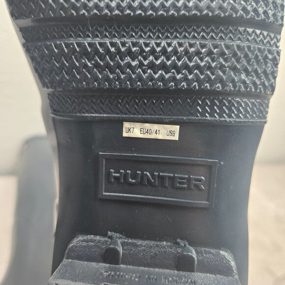 Hunter Knee High Rainboot Womens Size 9 Blue Outdoor Rubber Snow Rain Booties - Picture 10 of 13